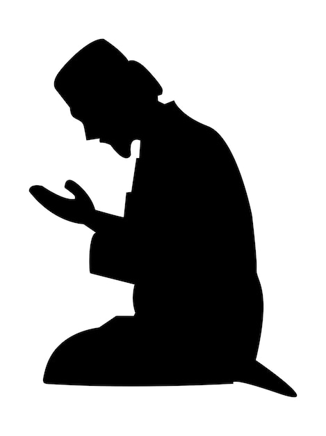 イスラム教徒の祈りのアイコン ベクトル図