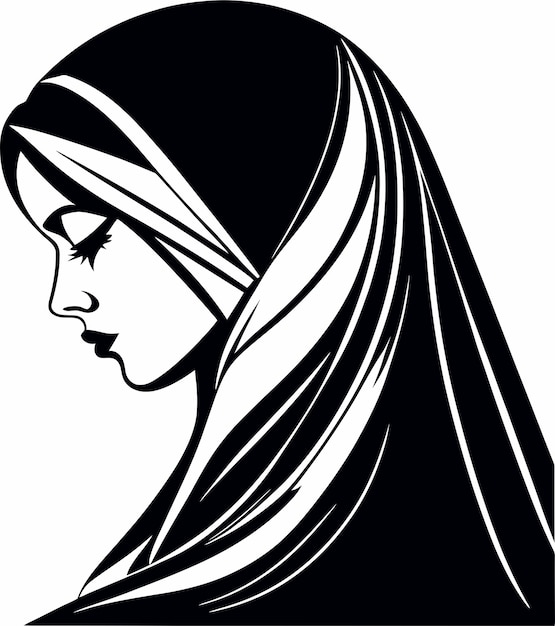 Vector moslim hijab vectorillustratie