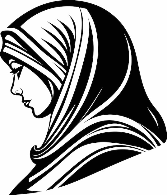 Vector moslim hijab vectorillustratie