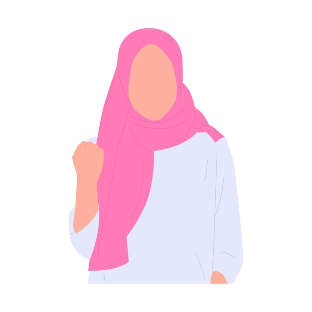 Moslim hijab vrouw vectorillustratie