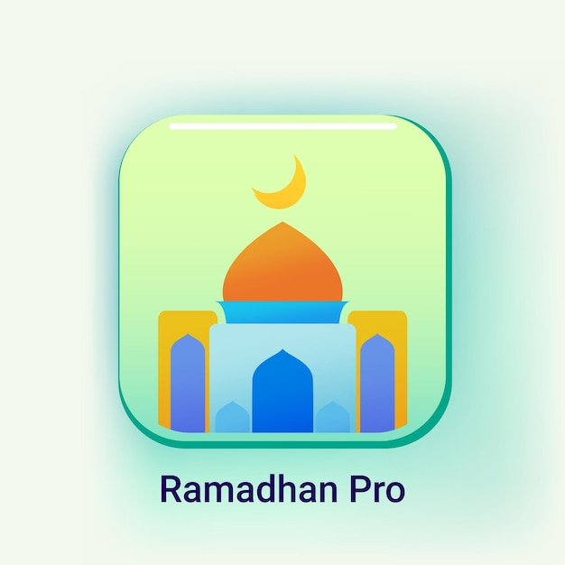 Moslim Islam Ramadan Moskee App iconen Idee concept voor web en mobiele systemen Sjabloon applicatie