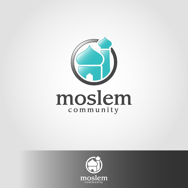 Moslim - islamitische moskee logo sjabloon