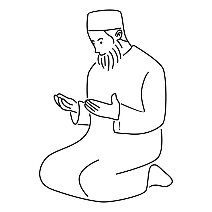 Moslim man bidden