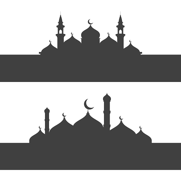 Modello di progettazione dell'illustrazione di vettore del fondo della moschea