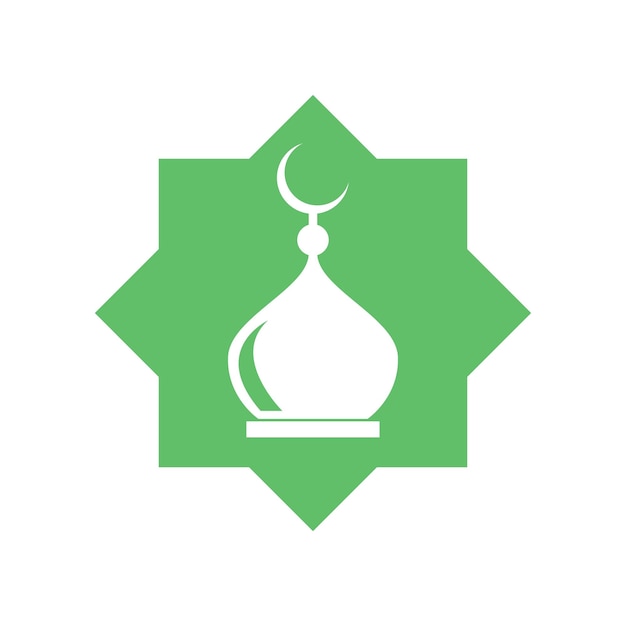 Vector mosque icon design template