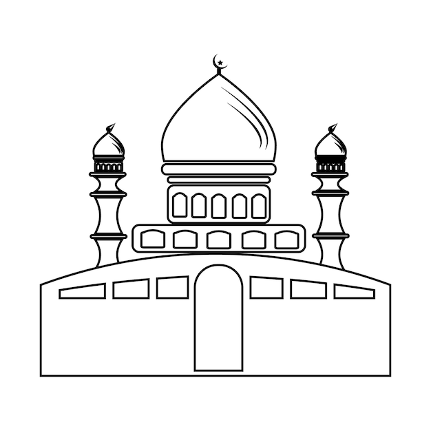 Mosque icon logo vector design template