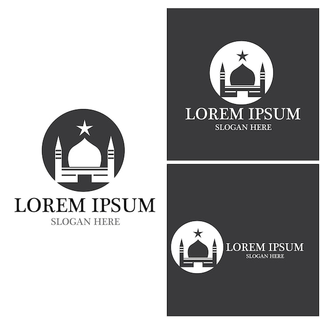 Mosque icon and symbol vector template