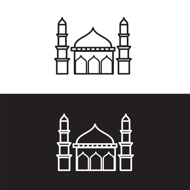 Mosque icon vector logo design template