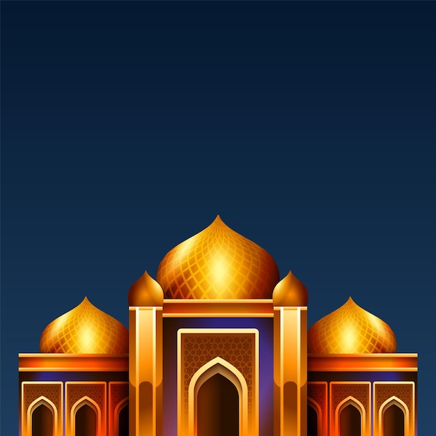 Mosque illustration background Mosque for Ramadan Kareem and eid mubarak background