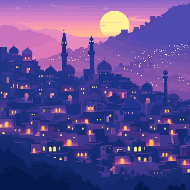 Vector mosque illustration background