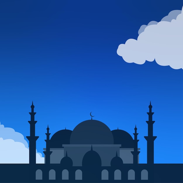 Mosque Illustration Flat Style