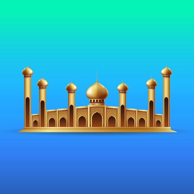 Mosque illustration for islamic background