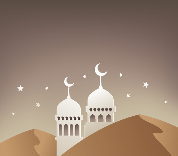 Illustrazione della moschea per il ramadan