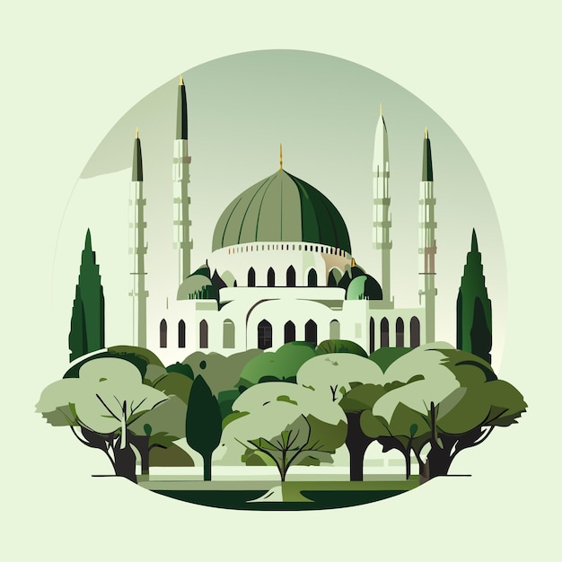 Vector mosque illustration