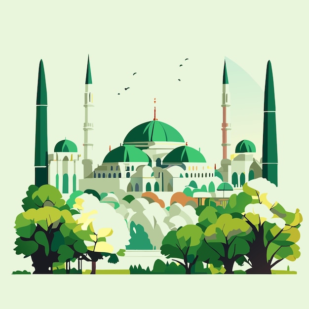 Vector mosque illustration