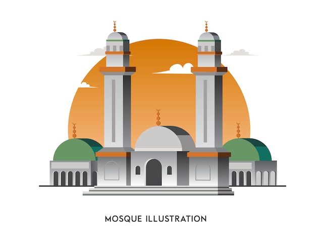 Vettore illustrazione della moschea