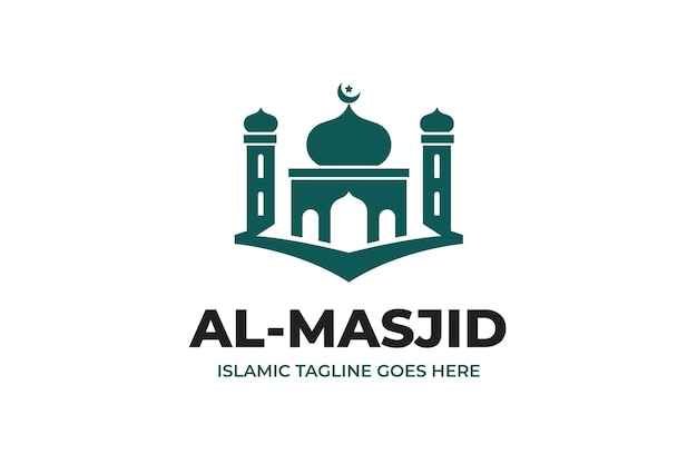 Modello del logo islamico della moschea