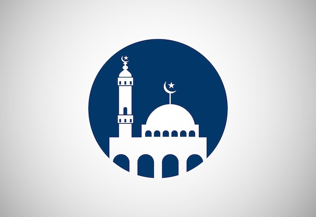 Mosque logo design Islamic logo template Vector illustration