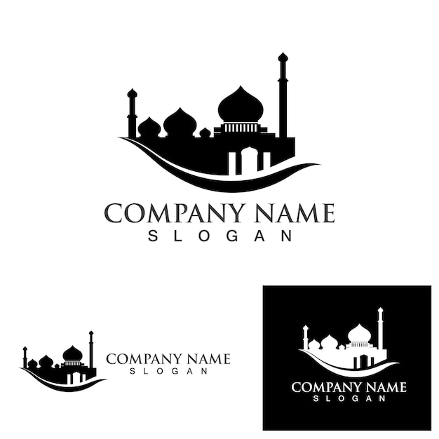 Mosque logo and symbol vector image