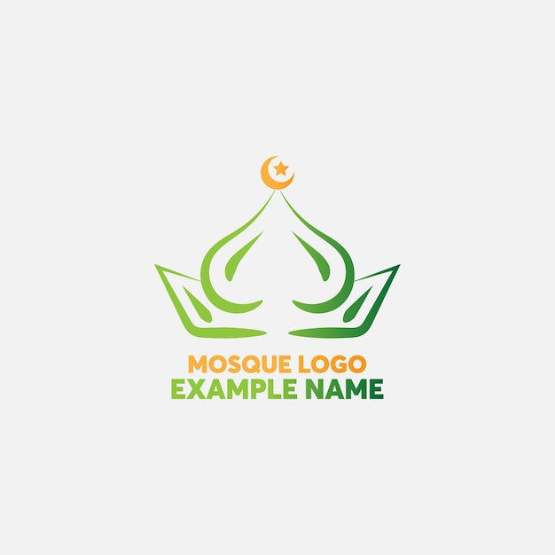 Mosque logo template design vector emblem concept design creative symbol icon