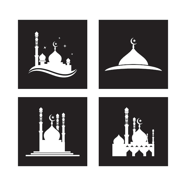 Mosque logo template vector symbol illustration design