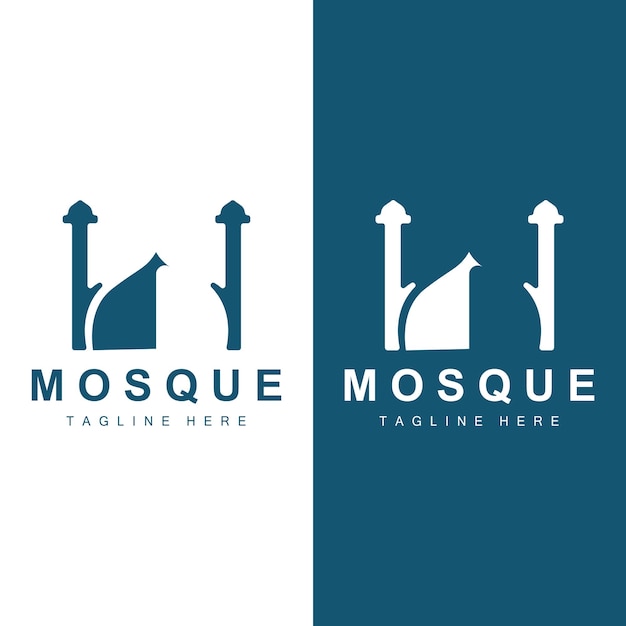 Mosque logo vector symbol illustration design