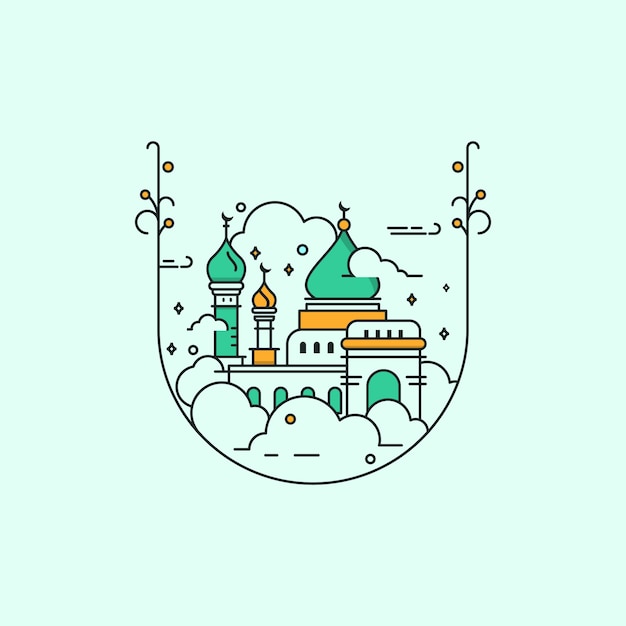 Mosque mono-line design