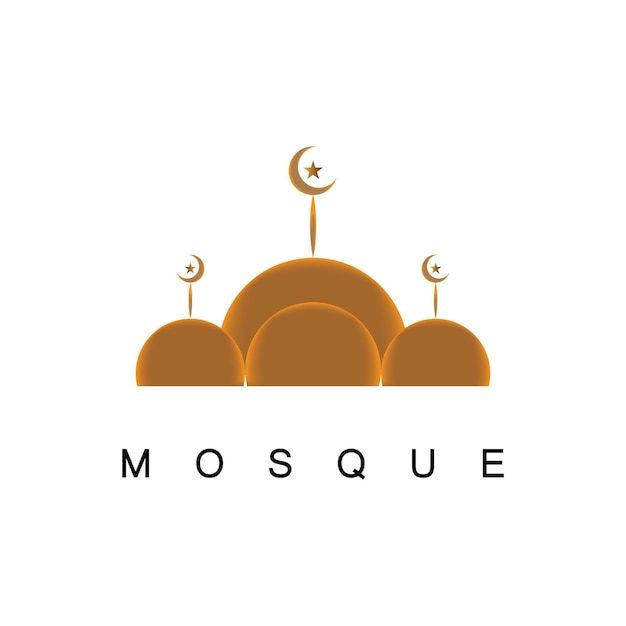 Шаблон векторной иллюстрации мечети мусульманской иконы