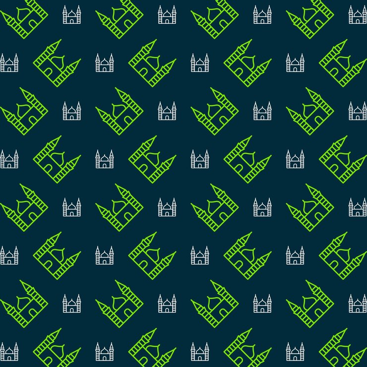 Vector mosque pattern design trendy repeating pattern colorful illustration background