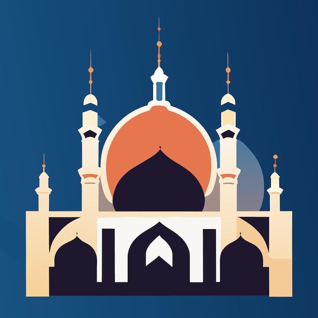 ベクトル 詳細なベクトルでモスクのシルエットシンボル