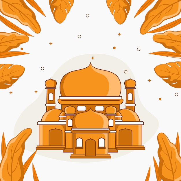 Mosque temple illustration