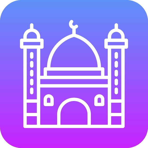 Mosque vector icon illustration of Family Life iconset