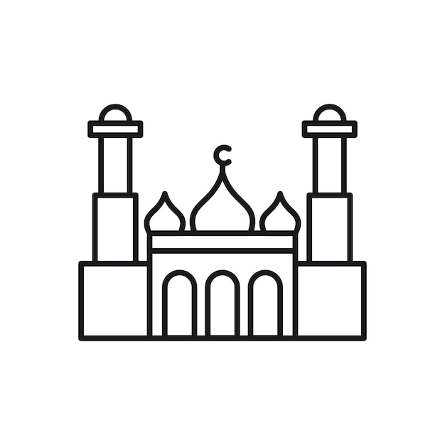 Mosque vector icon illustration