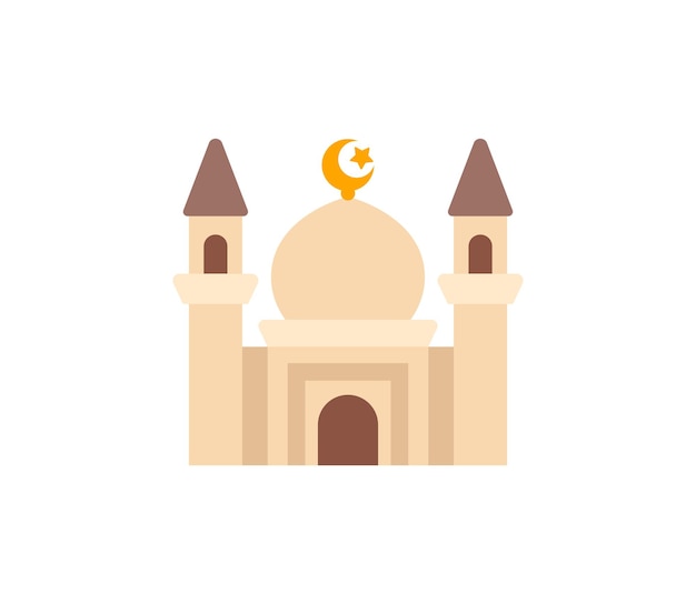 Mosque vector isolated icon Mosque emoji illustration Mosque vector isolated emoticon