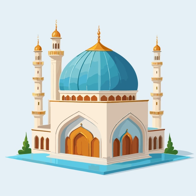 Mosque vector on white background