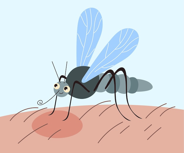 mosquito bite human hand skin concept