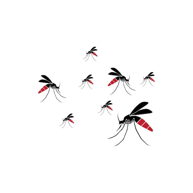 Mosquito insect dier logo vector illustratie sjabloon