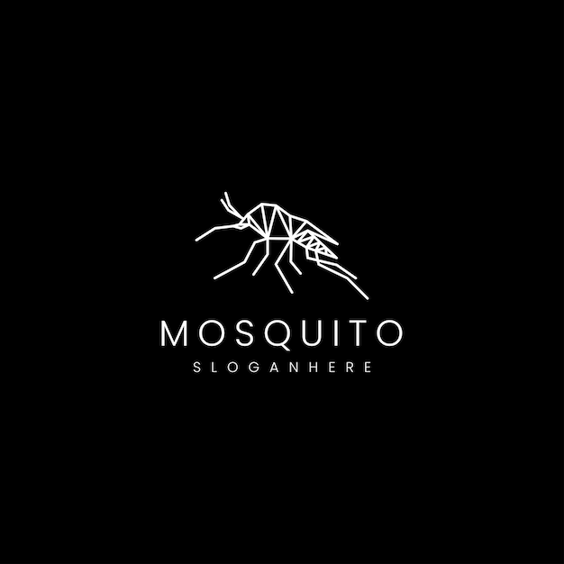 Mosquito logo ontwerp pictogrammalplaatje