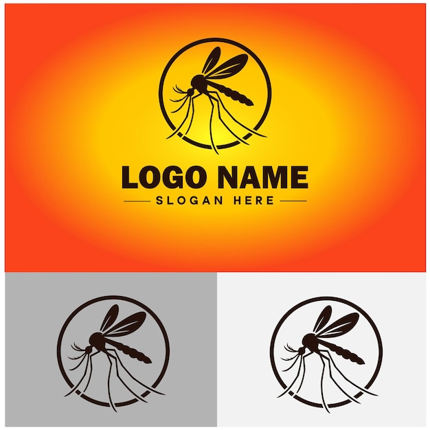 Mosquito logo vector art icon graphics for business brand icon mosquito logo template