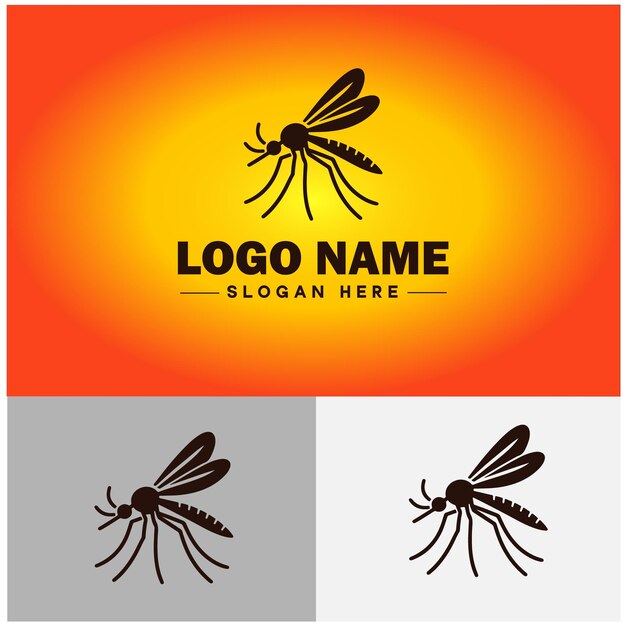 Mosquito logo vector art icon graphics for business brand icon mosquito logo template