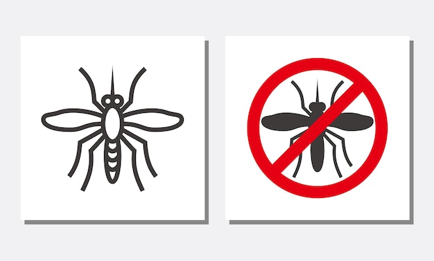 Mosquito sign symbol vector logo icon illustration