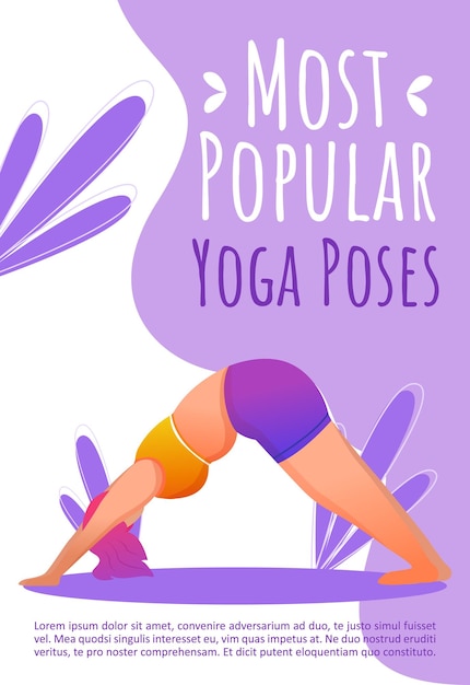 Modello di posizioni yoga più popolare. uno stile di vita sano.