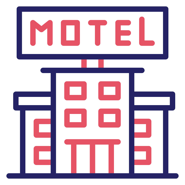 Motel vector icoontje illustratie van Hotel Management icoonset