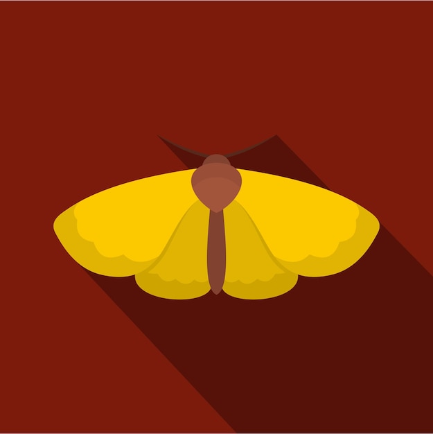 Moth icon Flat illustration of moth vector icon for web