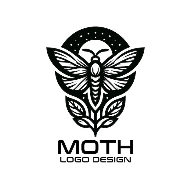 Vector moth vector logo design