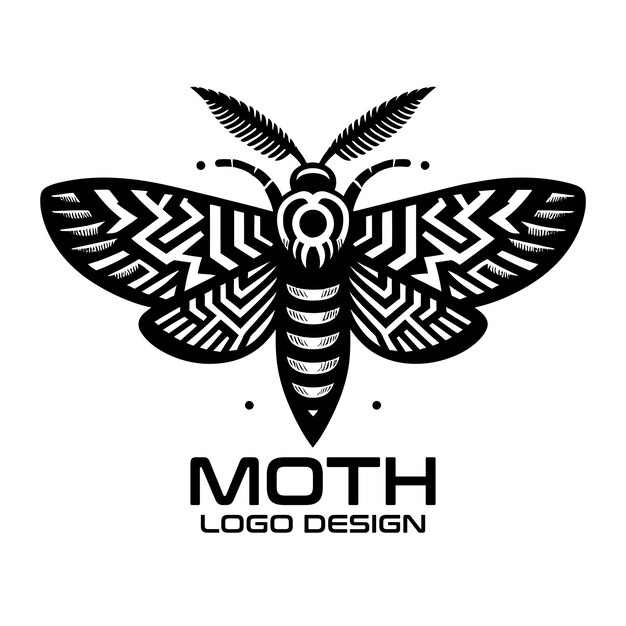 Vector moth vector logo design