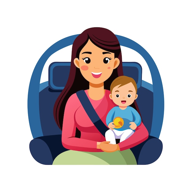 Mother and Baby special emotional daily moments vector illustration
