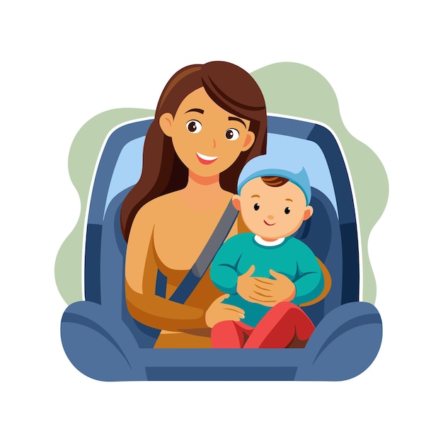Mother and Baby special emotional daily moments vector illustration
