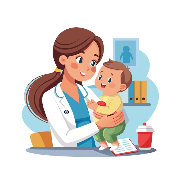 Mother and Baby special emotional daily moments vector illustration