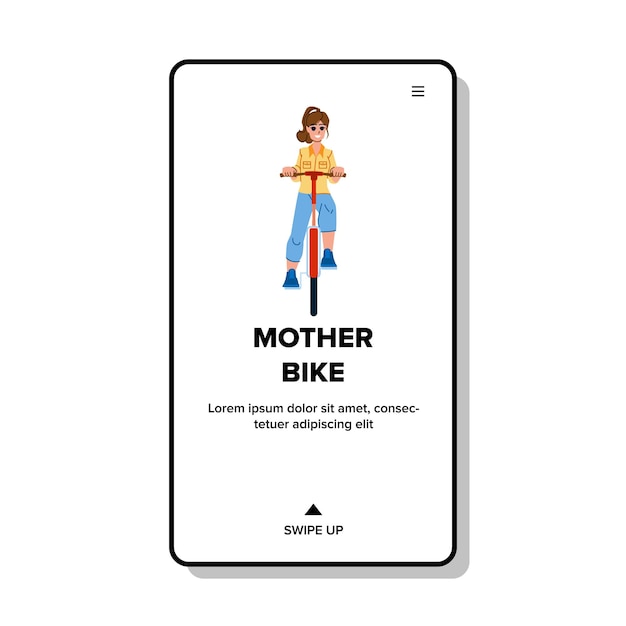 Vettore della bici della madre